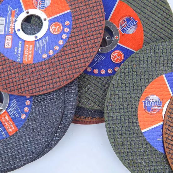 Discos de corte abrasivos de 105 mm, 115 mm, 125 mm para corte de metal/acero inoxidable