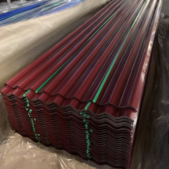 Calibre 28 Dx51d Zinc recubierto de color Galvalume por inmersión en caliente prepintado/metal galvanizado Gi PPGI SGCC Techo corrugado Techos Bobina de acero de hierro Precio de hoja