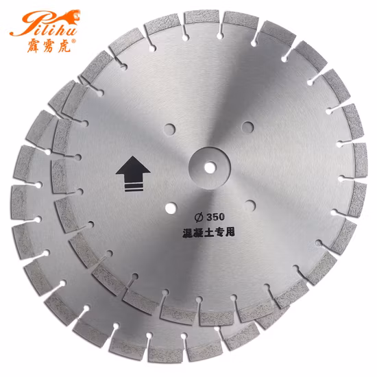 Pilihu Disco de corte de hoja de sierra de diamante para hormigón de 350 mm segmentado para granito
